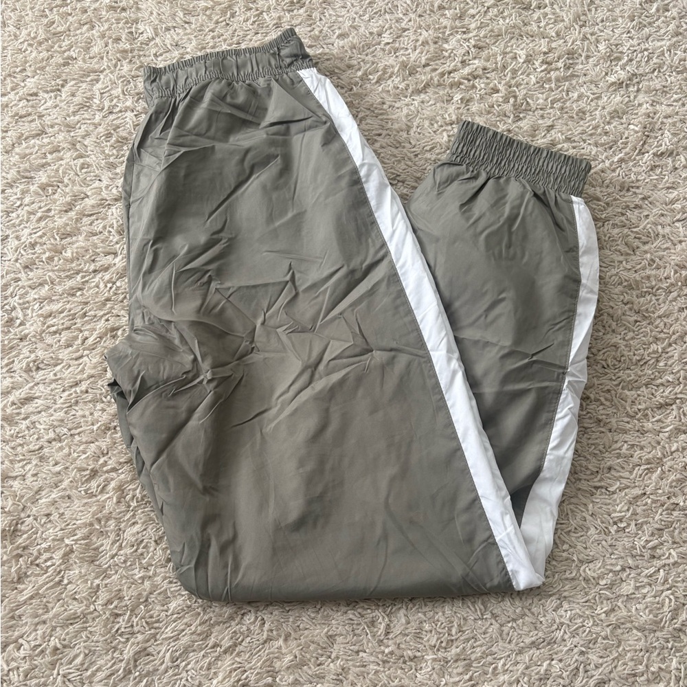 Nike Olive and White Track Pants